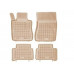 Rezaw-Plast Rubber Floor Mats for 2000-2007 Mercedes C Class W203 Car Mats Beige