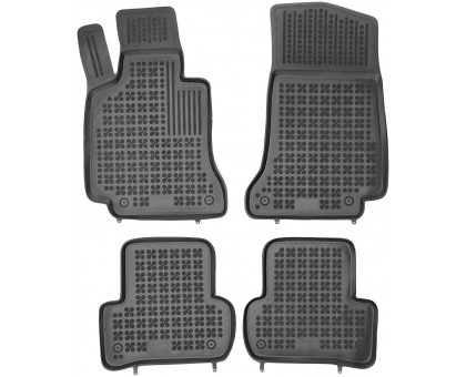 Rezaw-Plast Rubber Floor Mats for 2014-2019 Mercedes C Class Car Mats W205 Black