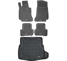 Rezaw-Plast Car Mats for 2014-2019 Mercedes C Class Floor Mats & Cargo Mat Sedan W205 Black