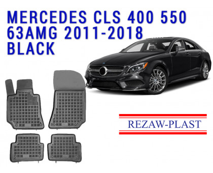 REZAW PLAST Floor Mats for Mercedes CLS 400 550 63AMG 2011-2018 All Weather Black