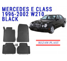 Rezaw-Plast  Rubber Floor Mats Set for Mercedes E Class 1996-2002 W210 Black