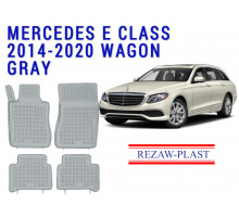 Rezaw-Plast  Rubber Floor Mats Set for Mercedes E Class 2014-2020 Wagon Gray