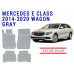 REZAW PLAST Floor Mats for Mercedes E Class 2014-2020 Wagon Waterproof Gray