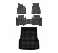 Rezaw-Plast Floor Mats for 2022-2024 Mercedes EQS Car Mats & Cargo Mat Waterproof Black