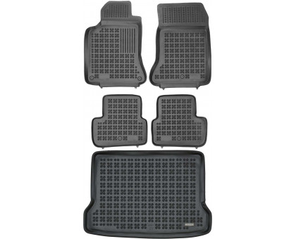 Rezaw-Plast Floor Mats for 2014-2020 Mercedes GLA Car Mats & Cargo Mat Black