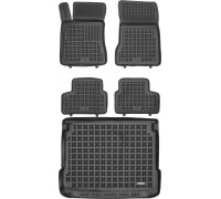 Rezaw-Plast Car Mats Set for 2019-2024 Mercedes GLB Floor Mats & Cargo Mat All Season Black