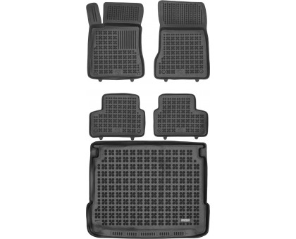 Rezaw-Plast Car Mats Set for 2019-2024 Mercedes GLB Floor Mats & Cargo Mat All Season Black