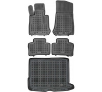 Rezaw-Plast Rubber Floor Mats for 2015-2021 Mercedes GLC Car Mats & Floor Mat Black