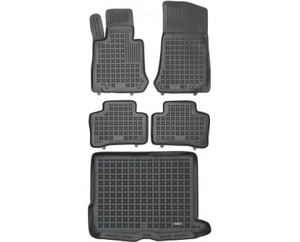 Rezaw-Plast Rubber Floor Mats for 2015-2021 Mercedes GLC Car Mats & Floor Mat Black