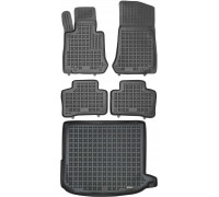 Rezaw-Plast Car Mats for 2016-2021 Mercedes GLC Coupe Floor Mats & Cargo Mat Black