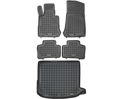 Rezaw-Plast Car Mats for 2016-2021 Mercedes GLC Coupe Floor Mats & Cargo Mat Black