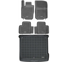 Rezaw-Plast Floor Mats Set for 2015-2018 Mercedes GLE Car Mats & Cargo Mat Anti-Slip Black