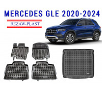 REZAW PLAST Floor Liners Set for Mercedes GLE 2020-2024 Vehicle-Specific Design Mats