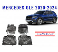 REZAW PLAST Automotive Floor Liners for Mercedes GLE 2020-2024 Custom Fit Black