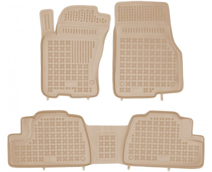 Rezaw-Plast Rubber Floor Mats for 1998-2005 Mercedes ML Car Mats Anti-Slip Beige