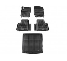 Rezaw-Plast Floor Mats Set for 2006-2011 Mercedes ML Car Mats & Cargo Mat Durable Black