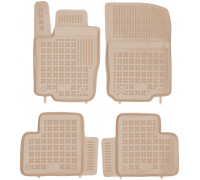 Rezaw-Plast Rubber Car Mats for 2012-2015 Mercedes ML Floor Mats All Season Beige