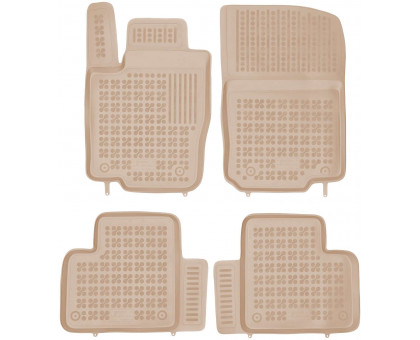 Rezaw-Plast Rubber Car Mats for 2012-2015 Mercedes ML Floor Mats All Season Beige