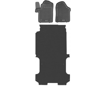 Rezaw-Plast Cargo Van Mats Set for 2015-2024 Mercedes Metris Floor Mats Long 135WB Black