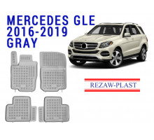 Rezaw-Plast  Rubber Floor Mats Set for Mercedes GLE 2016-2019 Gray