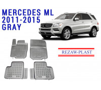 REZAW PLAST SUV Liners Set for Mercedes ML 350 2011-2015 Vehicle-Specific Tailored