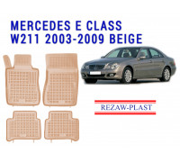 REZAW PLAST Custom Fit Floor Mats for Mercedes E Class W211 2003-2009 All-Weather Odor