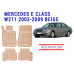 REZAW PLAST Custom Fit Floor Mats for Mercedes E Class W211 2003-2009 Anti-Slip Beige