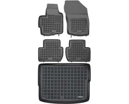 Rezaw-Plast Floor Mats for 2018-2023 Mitsubishi Eclipse Cross Car Mats & Cargo Mat Black