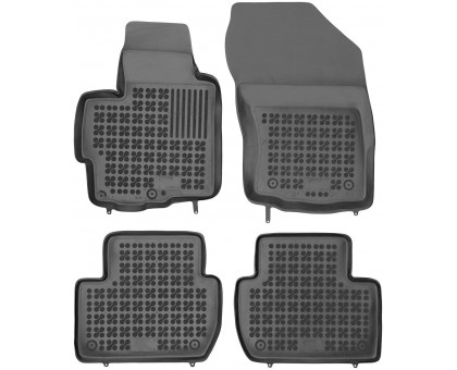 Rezaw-Plast Rubber Car Mats for 2007-2013 Mitsubishi Outlander Floor Mats Black