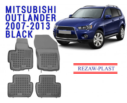 REZAW PLAST Rubber Mats for Mitsubishi Outlander 2007-2013 Car Protection Easy Cleaning