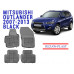 REZAW PLAST Rubber Mats for Mitsubishi Outlander 2007-2013 Custom Fit Black