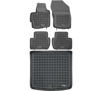 Rezaw-Plast Car Mats for 2013-2021 Mitsubishi Outlander Floor Mats & Cargo Mat Black 