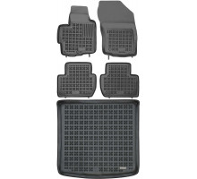 Rezaw-Plast Car Mats for 2013-2021 Mitsubishi Outlander Floor Mats & Cargo Mat Black 