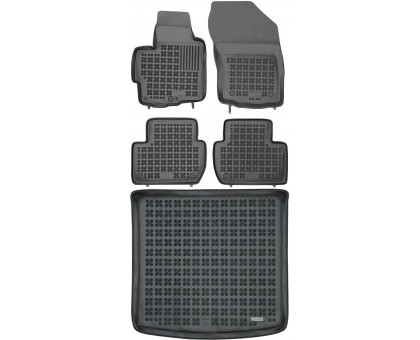 Rezaw-Plast Car Mats for 2013-2021 Mitsubishi Outlander Floor Mats & Cargo Mat Black 