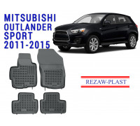 Rezaw-Plast  Rubber Floor Mats Set for Mitsubishi Outlander Sport 2011-2015 Black