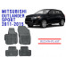 Rezaw-Plast  Rubber Floor Mats Set for Mitsubishi Outlander Sport 2011-2015 Black