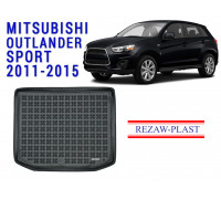 Rezaw-Plast  Rubber Trunk Mat for Mitsubishi Outlander Sport 2011-2015 Black