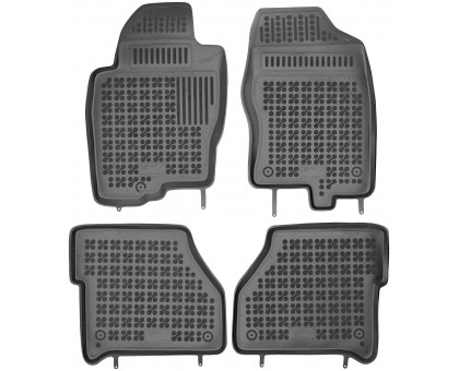 Rezaw-Plast Rubber Floor Mats for 2006-2020 Nissan Frontier Car Mats Black