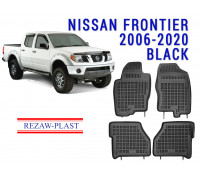 REZAW PLAST Rubber Floor Mats for Nissan Frontier 2006-2020 Molded Odorless All-Season