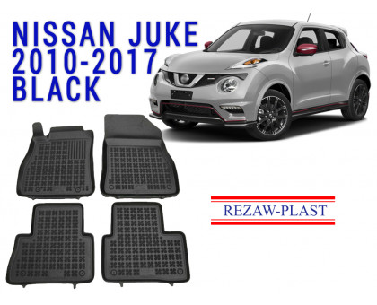 REZAW PLAST Custom-Fit Floor Mats - Tailored for Nissan Juke 2010-2017 Custom Fit Black