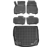 Rezaw-Plast Car Mats for 2018-2024 Nissan Leaf Floor Mats & Cargo Mat Odorless Black