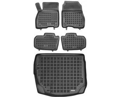 Rezaw-Plast Car Mats for 2018-2024 Nissan Leaf Floor Mats & Cargo Mat Odorless Black