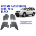 REZAW PLAST Custom Fit Floor Mats for Nissan Pathfinder 2005-2012 Odorless Black