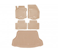 Rezaw-Plast Car Mats Set for 2014-2020 Nissan Rogue Floor Mats & Cargo Mat Beige