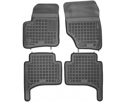 Rezaw-Plast Rubber Car Mats for 2002-2010 Porsche Cayenne Floor Mats Odorless Black