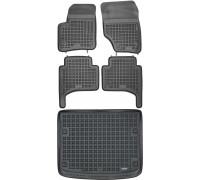 Rezaw-Plast Floor Mats for 2002-2010 Porsche Cayenne Car Mats & Cargo Mat Waterproof Black