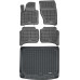 Rezaw-Plast Rubber Floor Mats for 2011-2018 Porsche Cayenne Car Mats & Cargo Mat Black