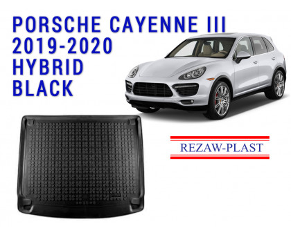 REZAW PLAST Cargo Mat for Porsche Cayenne III 2019-2020 Hybrid Durable Black 