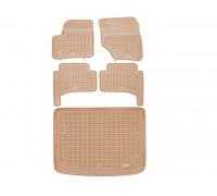 Rezaw-Plast Car Mats for 2002-2010 Porsche Cayenne Floor Mats & Cargo Mat Tailored Beige