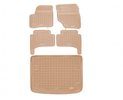 Rezaw-Plast Car Mats for 2002-2010 Porsche Cayenne Floor Mats & Cargo Mat Tailored Beige